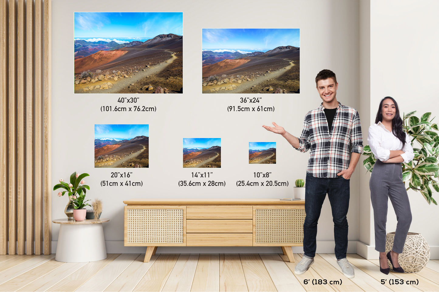 Trail to a New World: Haleakala Volcano Maui Canvas Print Wall Art Home Decor