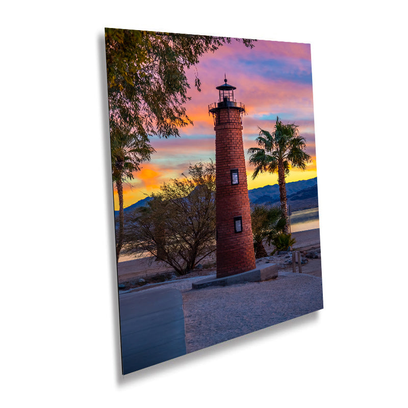 Lighthouse Glow Lake Havasu at Sunset Arizona Photography Wall Art