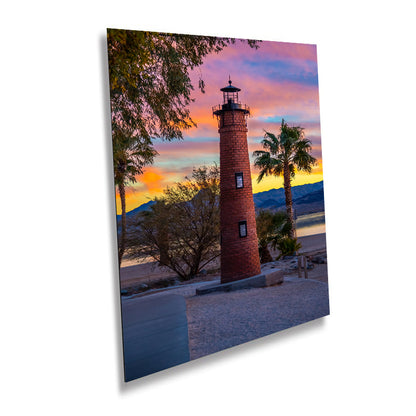 Lighthouse Glow Lake Havasu at Sunset Arizona Photography Wall Art