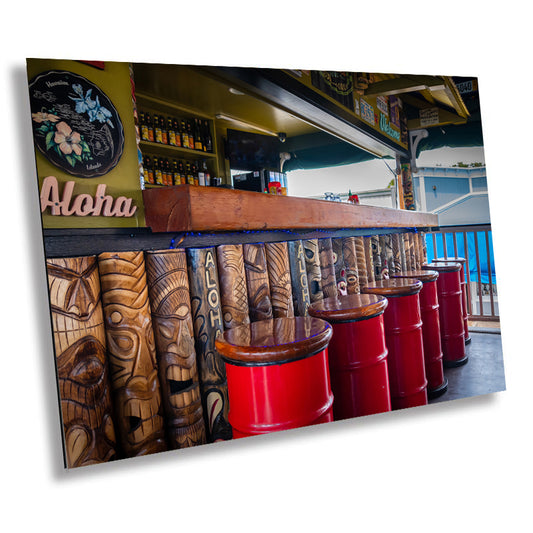 Maui Bar Wall Art – Hawaii Wall Decor | Lahaina Canvas Print & Tropical Bar Photo