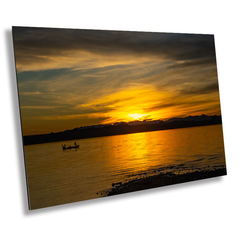 Mesmerizing Desert Dusk: Lake Havasu Landscape Photography Sunrise Fishing Wall Art