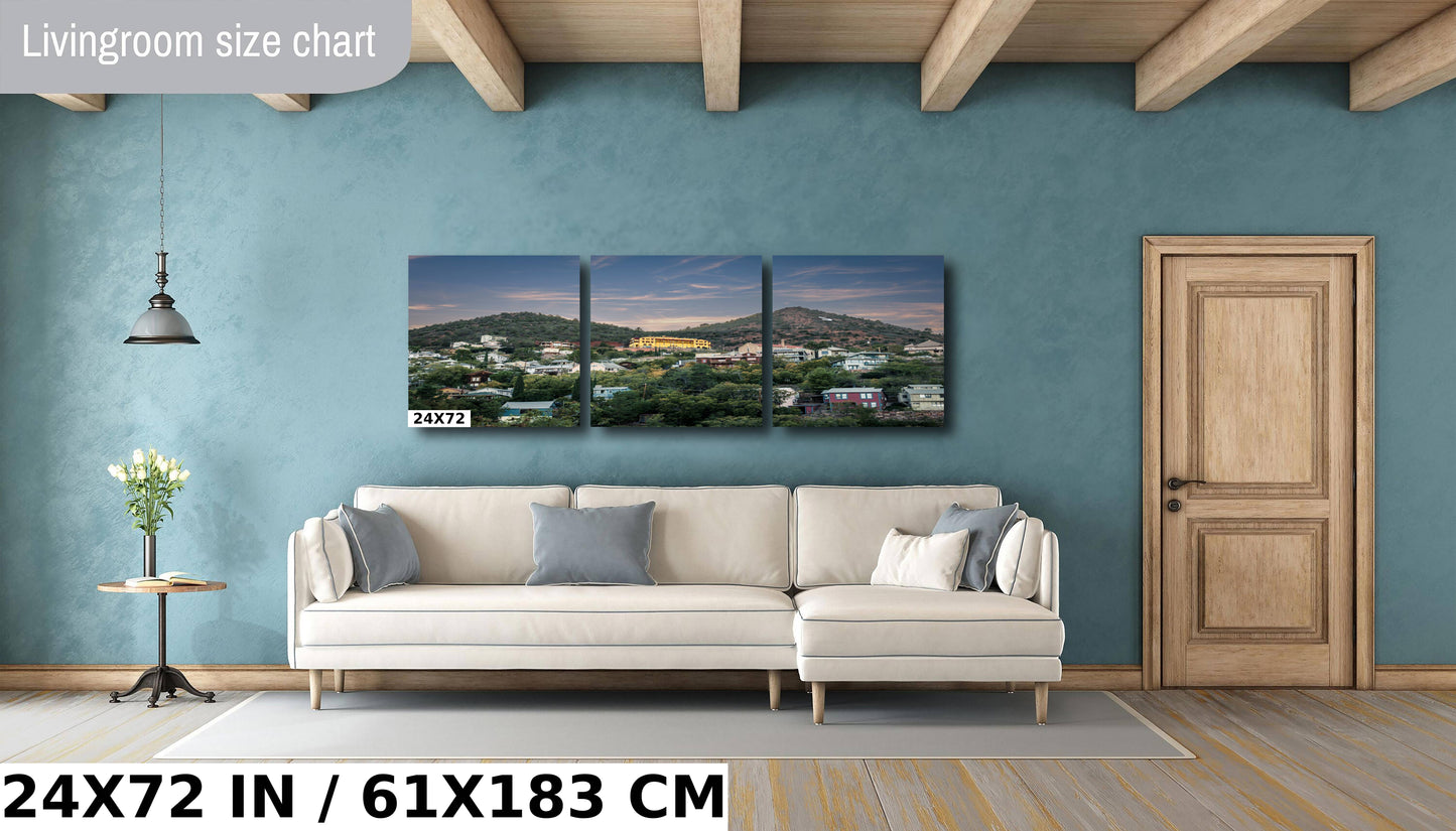 Mountain Top Town: Jerome, Arizona Photography Wickedest Town Landscape Metal Canvas Print Wall Art