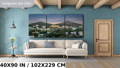 Mountain Top Town: Jerome, Arizona Photography Wickedest Town Landscape Metal Canvas Print Wall Art