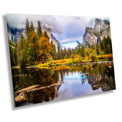 Valley View Serenity: Yosemite National Park Double Wall Art Tunnel View Landscape Photography California Metal Canvas Prints