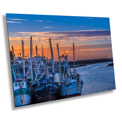 Puerto Peñasco Fishing Boats - Nautical Canvas Print | Vibrant Harbor Scene Wall Art