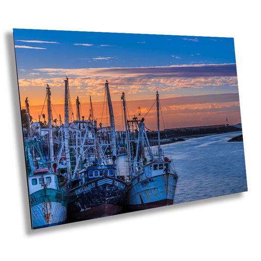 Puerto Peñasco Fishing Boats - Nautical Canvas Print | Vibrant Harbor Scene Wall Art