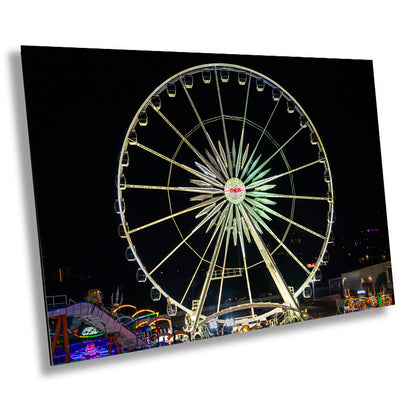 Arizona State Fair Ferris Wheel Night: Neon Carnival Photography Wall Art