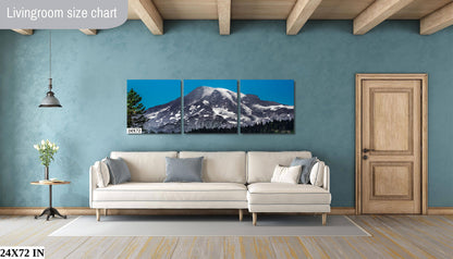 Peak Perfection: Mount Rainier Snowcapped Mountain Wall Art National Park