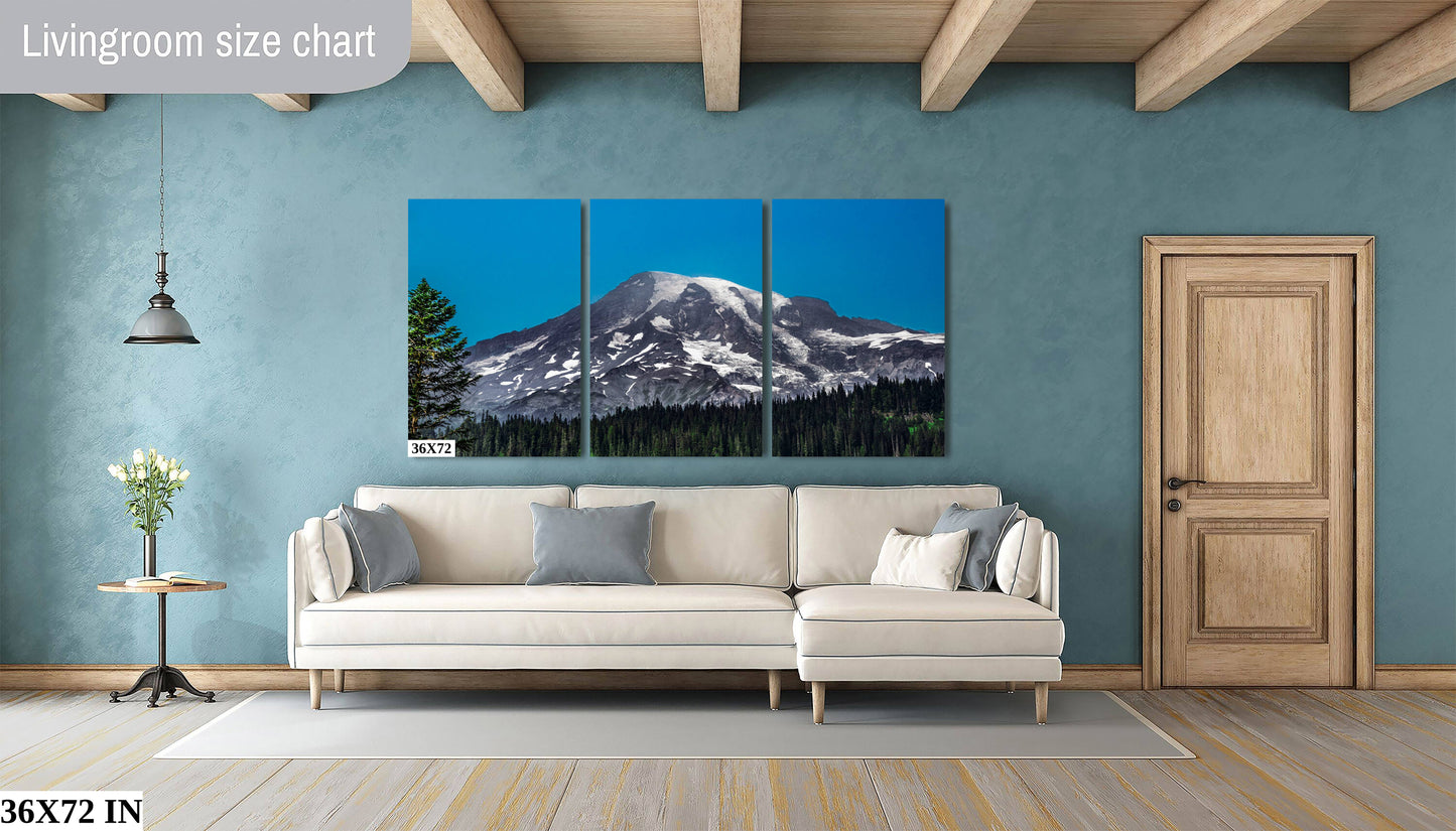 Peak Perfection: Mount Rainier Snowcapped Mountain Wall Art National Park