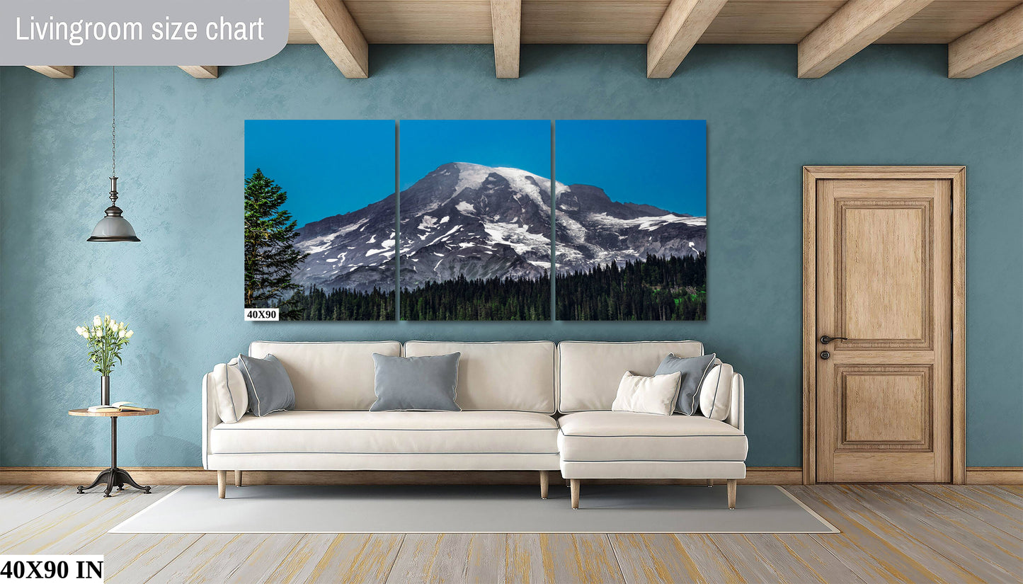 Peak Perfection: Mount Rainier Snowcapped Mountain Wall Art National Park