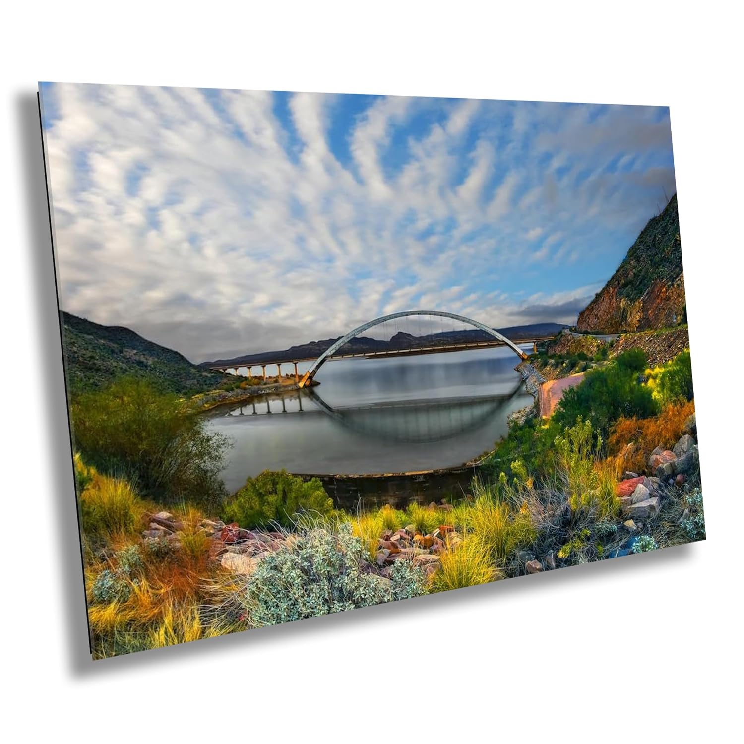 Reflections of Connection: Lake Roosevelt Bridge