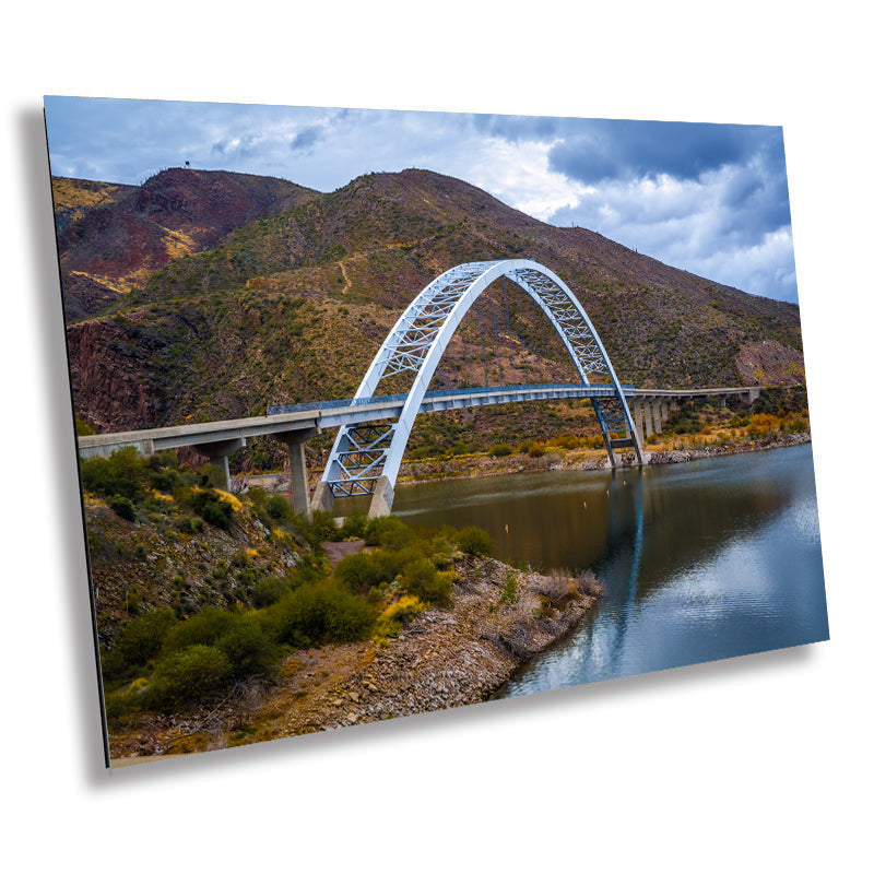 Roosevelt Lake Bridge Arch: Gila County Arizona Landscape Wall Art