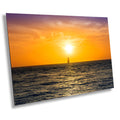 Sunset Voyage: Key West Sailing Beach Sunset Photography Canvas Print Florida Seascape Wall Art
