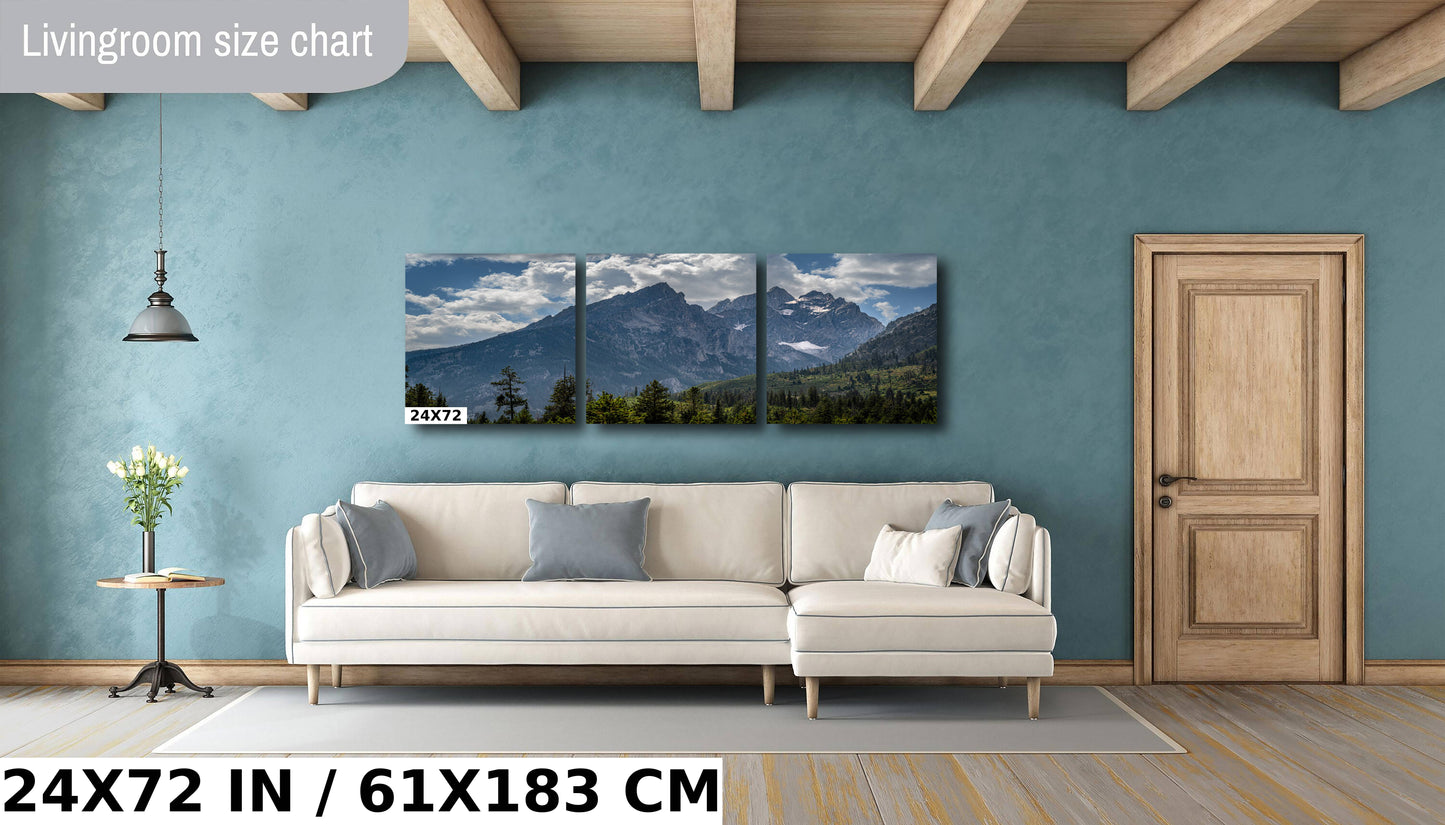 Teton Treasures: Grand Teton National Park Metal Canvas Print Mountain Range Wall Art Wyoming Photography