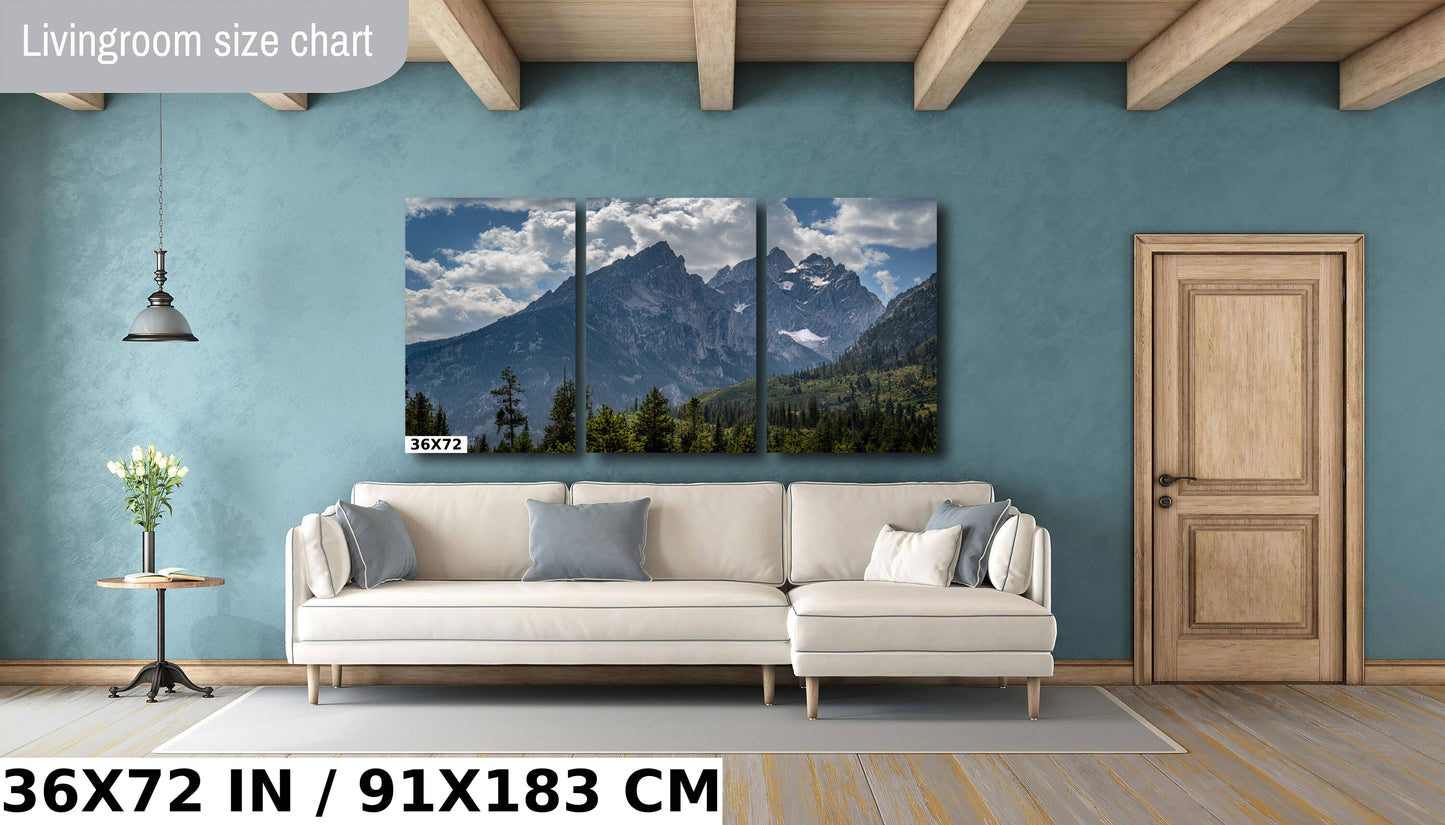 Teton Treasures: Grand Teton National Park Metal Canvas Print Mountain Range Wall Art Wyoming Photography