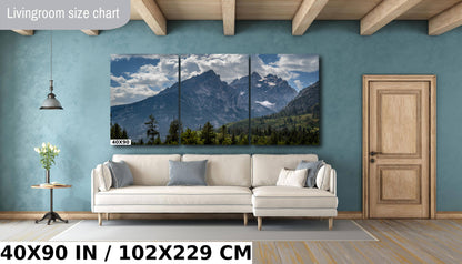 Teton Treasures: Grand Teton National Park Metal Canvas Print Mountain Range Wall Art Wyoming Photography
