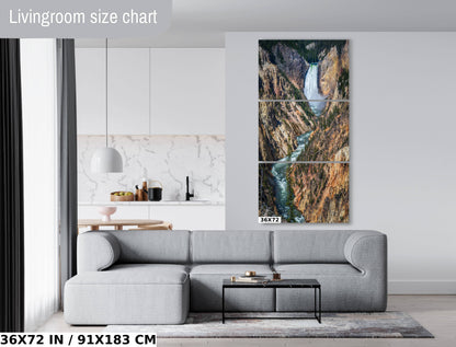 The Earth's Crescendo: Yellowstone Lower Falls Wall Art Decor Wyoming Poster