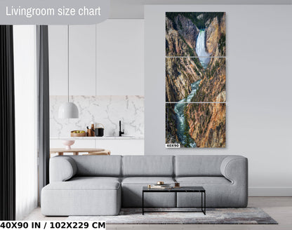 The Earth's Crescendo: Yellowstone Lower Falls Wall Art Decor Wyoming Poster