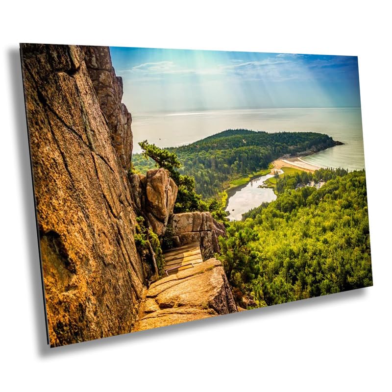 Trailblazing Adventure: Beehive Trail Acadia National Park Maine Photography Wall Art