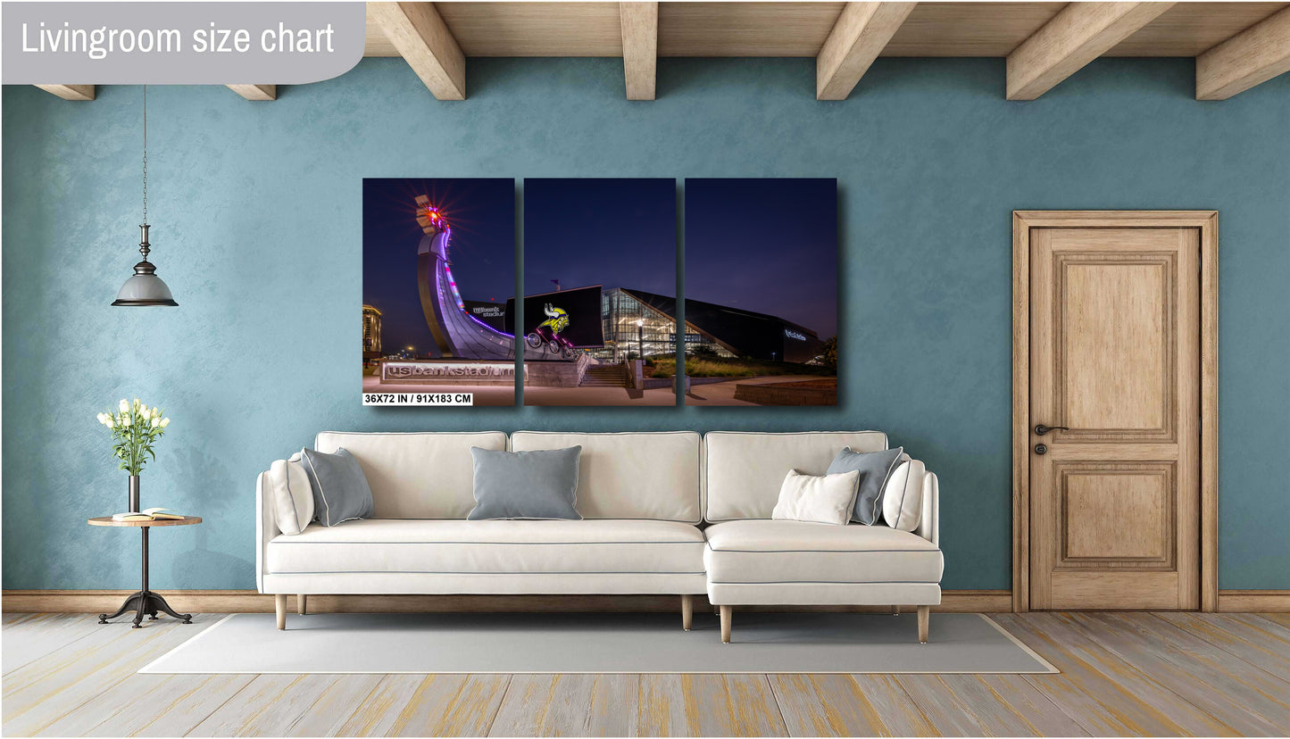 Viking Legacy Ship Print – Minnesota Vikings Art | U.S. Bank Stadium Photo Wall Decor