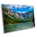 Veiled Tranquility: Avalanche Lake in the Heart of Glacier National Park Wall Art