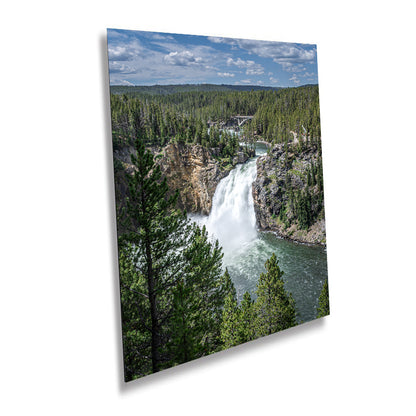 Yellowstone's Grandeur: Upper Falls Wall Art Portrait Wyoming Nature Photography