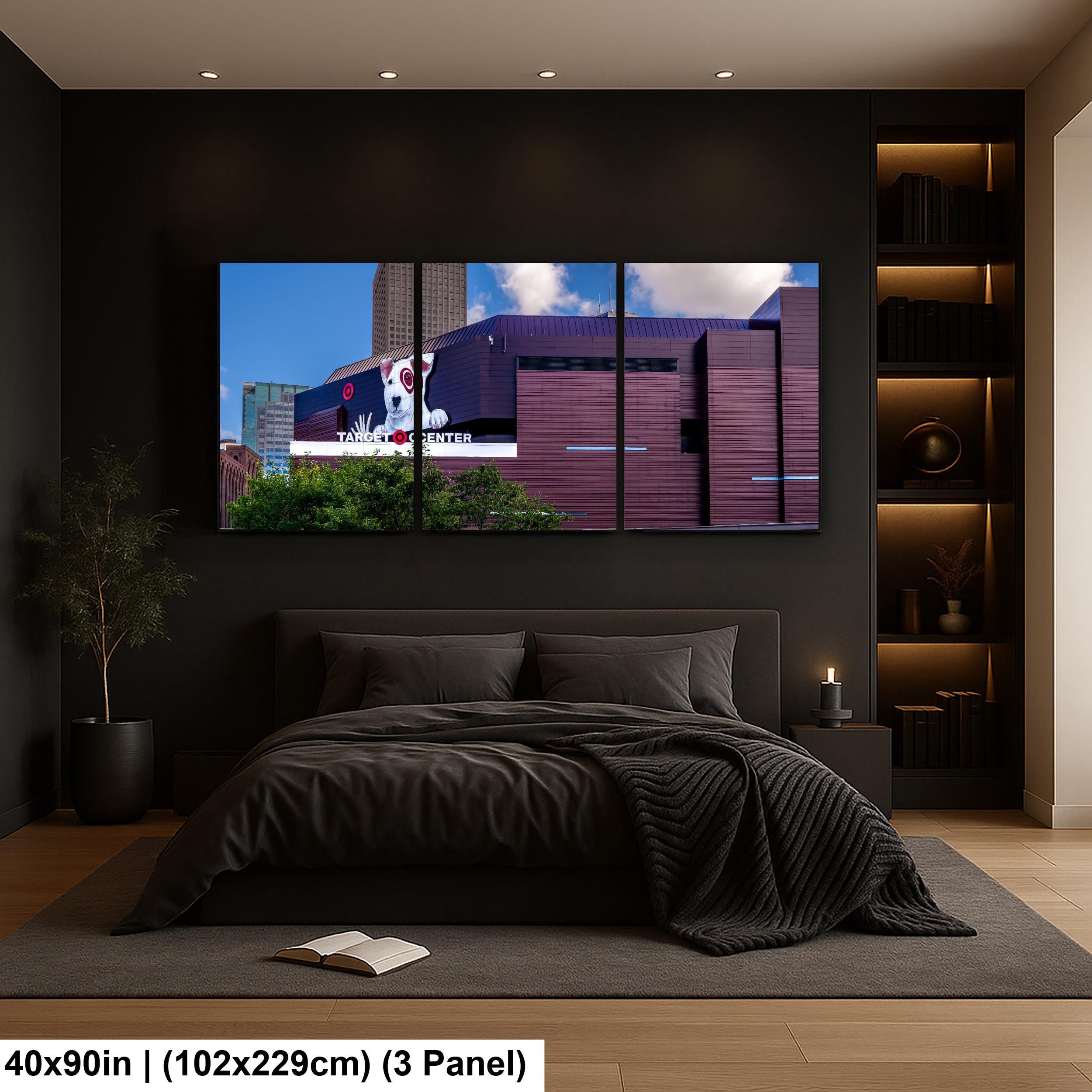 Target Center with Minneapolis Skyline, Arena Wall Art, Timberwolves and Lynx Home Photography Print