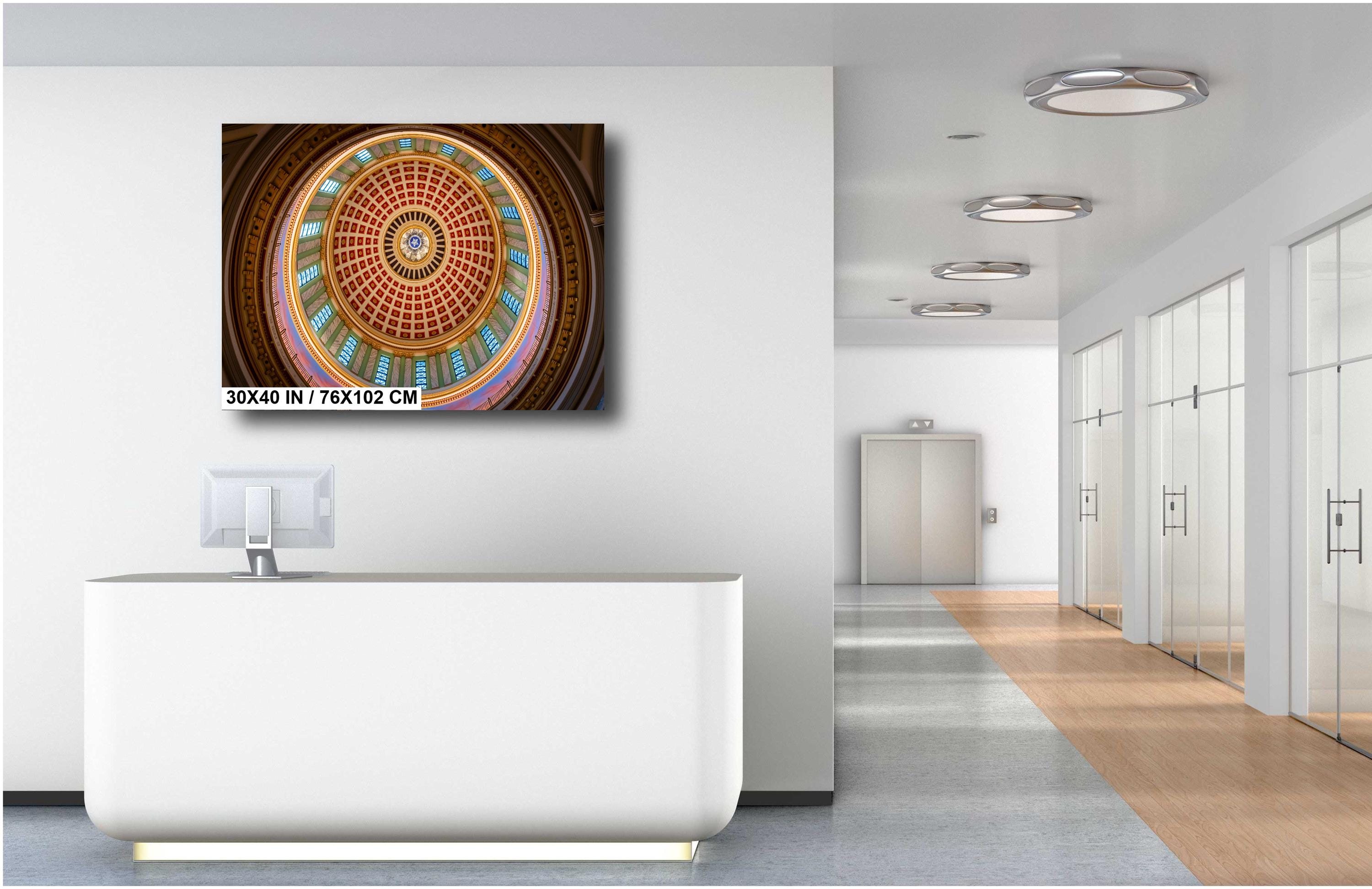 Oklahoma State Capitol Dome Interior Art Print: Architectural Photography