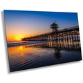 San Clemente Pier Sunset Print: Golden Hour Seascape Photography
