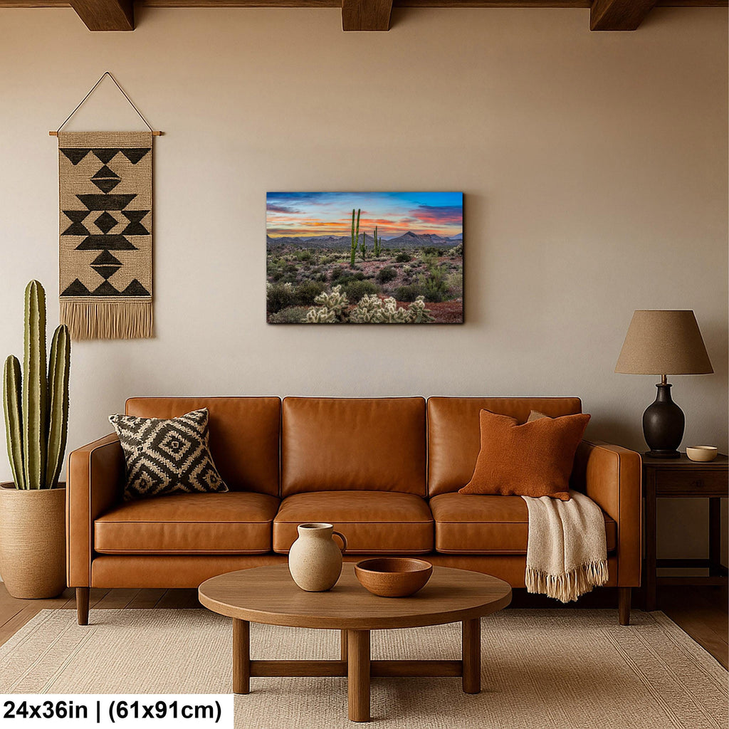 Sonoran Desert Sunset, Lost Dutchman State Park Arizona Southwest Photography Wall Art