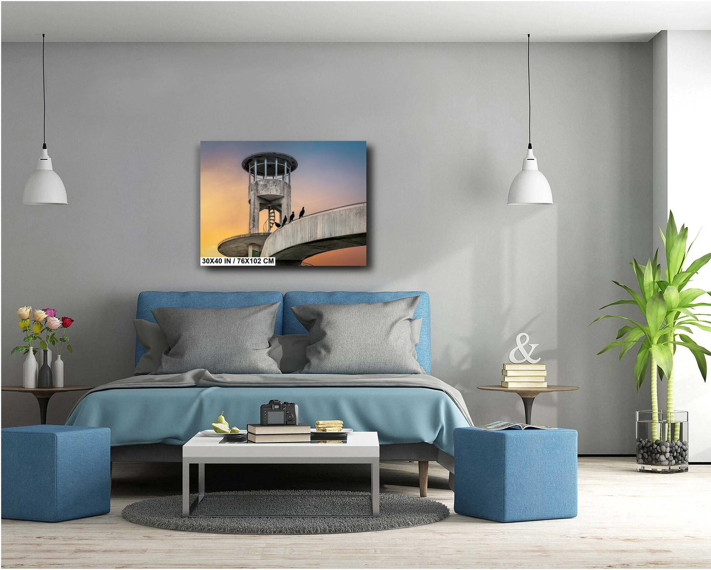 Everglades Overlook Watchtower: Shark Valley Observation Tower, Everglades National Park Florida Print Wall Art Acrylic/Metal/Canvas