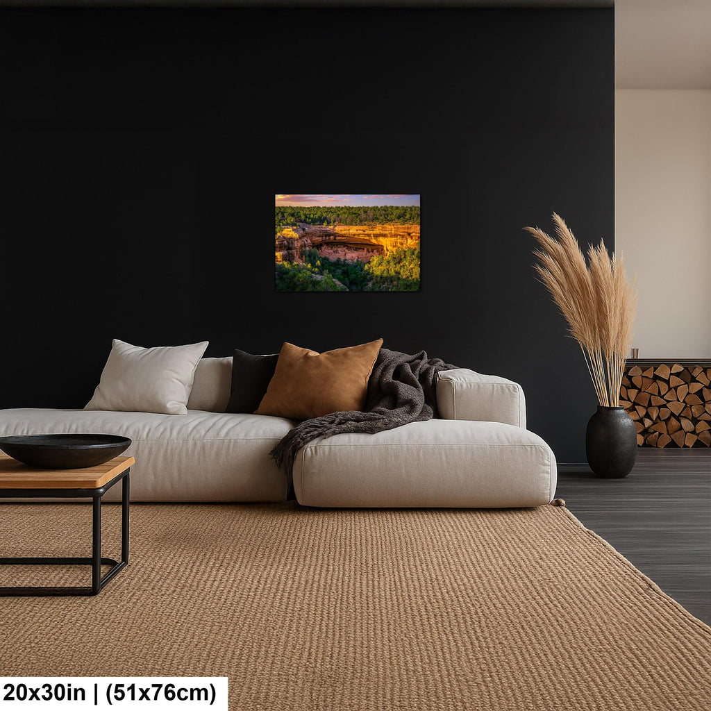Cliff Palace Sunset at Mesa Verde National Park, Cortez Colorado Photography Print