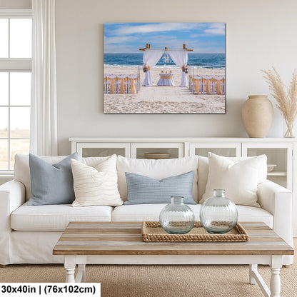 Beach Wedding Ceremony Setup, Gulf Shores Alabama, Photography Print Wall Art