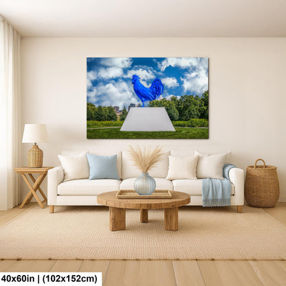 Blue Rooster Sculpture Minneapolis Sculpture Garden Minnesota Photography Print Wall Art Home Decor