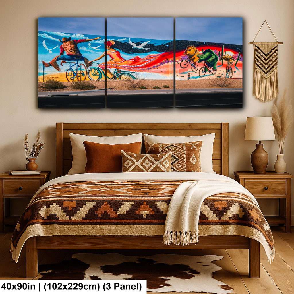 Tucson Mural - Desert Dream Bicycle Mural, Photography Print Wall Art