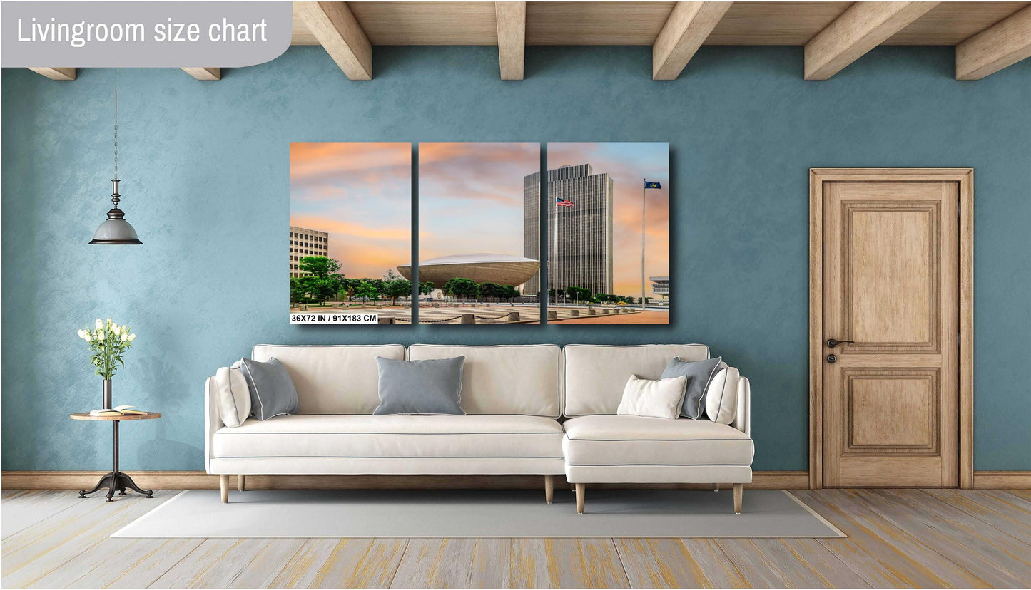 A Curve of Innovation: The Egg at Empire State Plaza Albany, New York Print Wall Art Architecture Photography Aluminum/Acrylic/Metal/Canvas