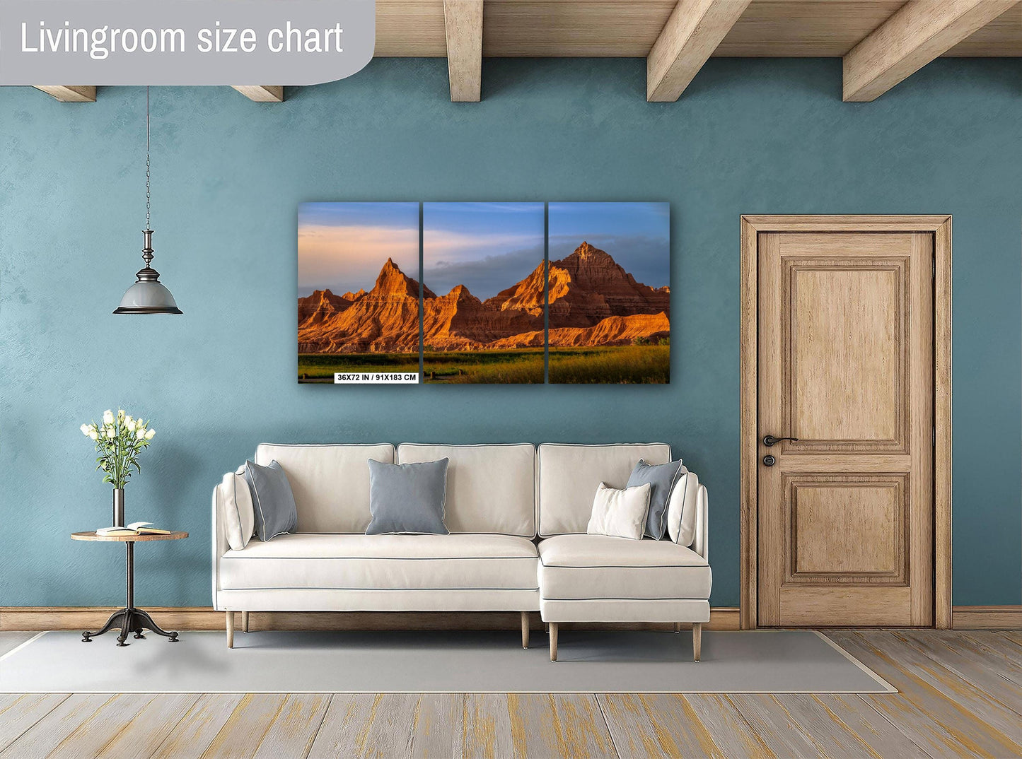 Badlands National Park Spire Peaks Golden Hour South Dakota Photography Print, Wall Art Desert Landscape Decor