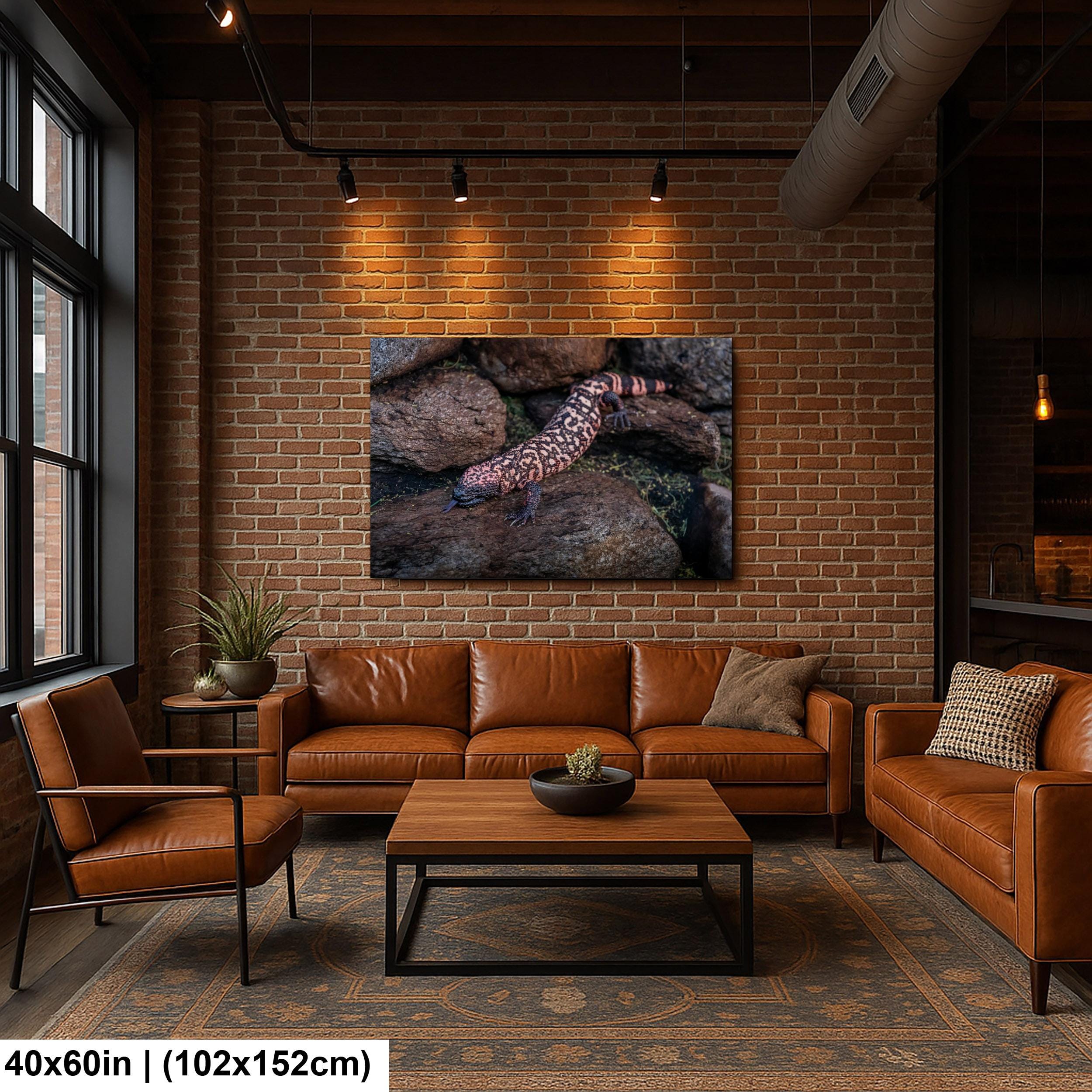 Gila Monster Print – Desert Wildlife Art | Arizona Reptile Photography Canvas