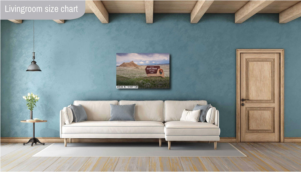 Badlands National Park Entrance Sign: South Dakota Photography Wall Art