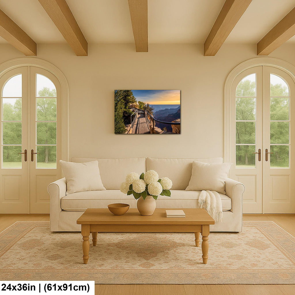 Grand Canyon North Rim Trail Overlook Sunset Arizona Photography Wall Art
