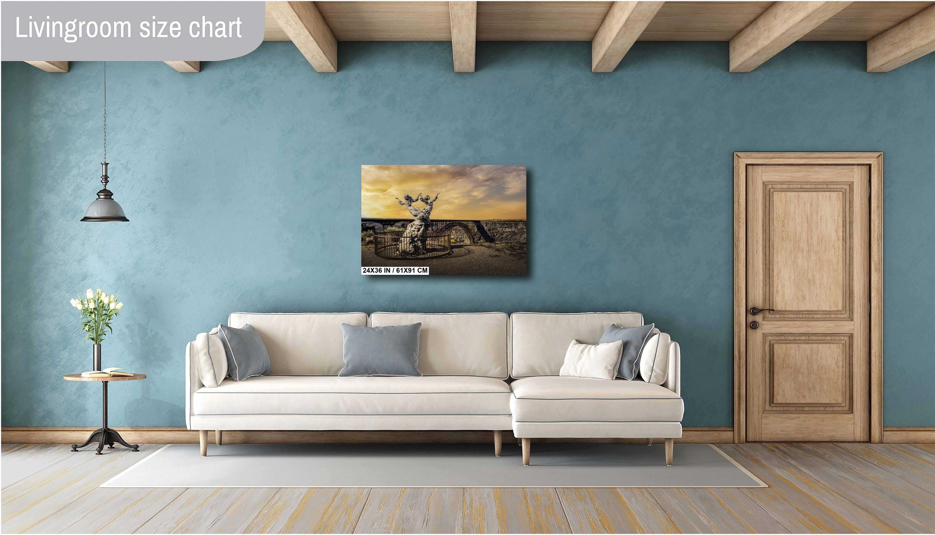 Twin Falls Idaho Print: Perrine Bridge & Twins Statue Landscape Photography