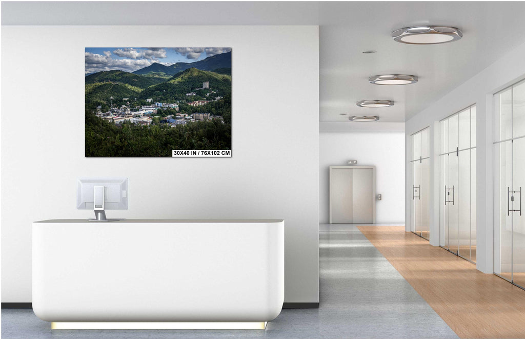 Gatlinburg TN Scenic Mountain Overlook Photography Print Canvas Metal Aluminum Wall Art Landscape Home Office Decor