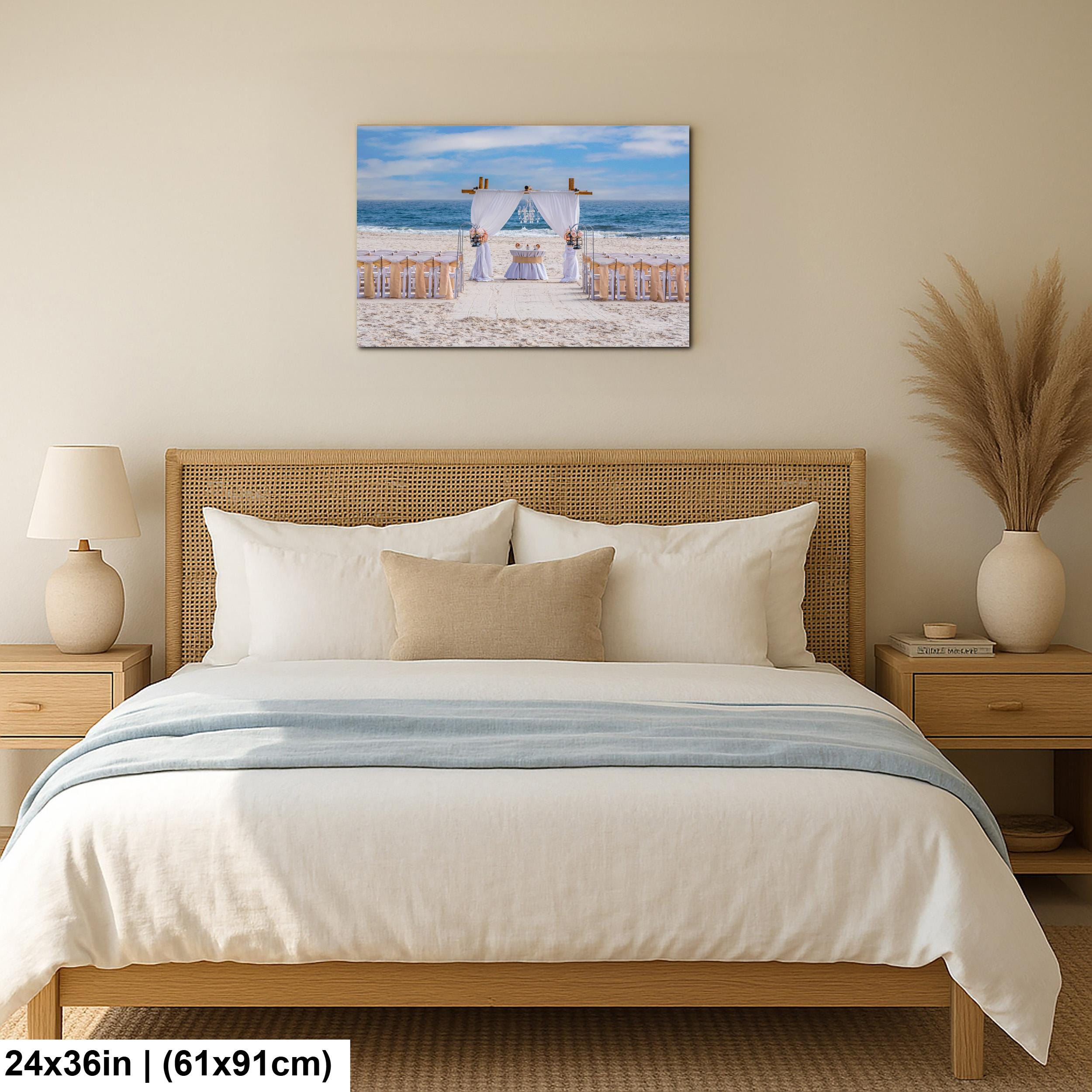 Beach Wedding Ceremony Setup, Gulf Shores Alabama, Photography Print Wall Art