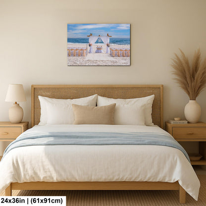 Beach Wedding Ceremony Setup, Gulf Shores Alabama, Photography Print Wall Art