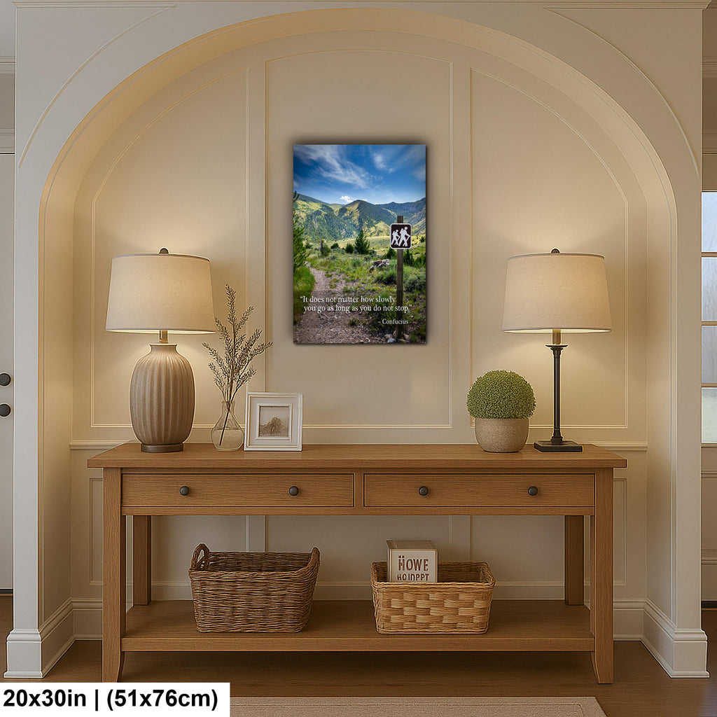 Mountain Trail Wall Art – Inspirational Landscape Decor Canvas Photo Print