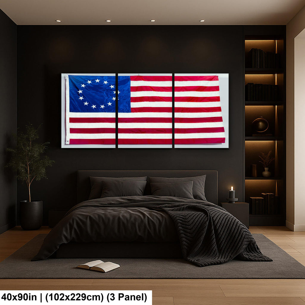 Betsy Ross American Flag, Thirteen Star U.S. Flag, Historic Patriotic Photography Print Wall Art