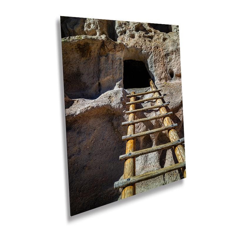 Ladders of Legacy: Exploring Bandelier National Monument Los Alamos New Mexico Wall Art Print Aluminum/Acrylic/Metal/Canvas