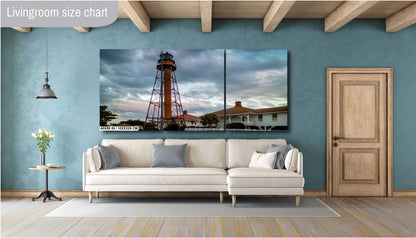 Sanibel Lighthouse Print – Florida Lighthouse Art | Nautical Wall Decor Canvas