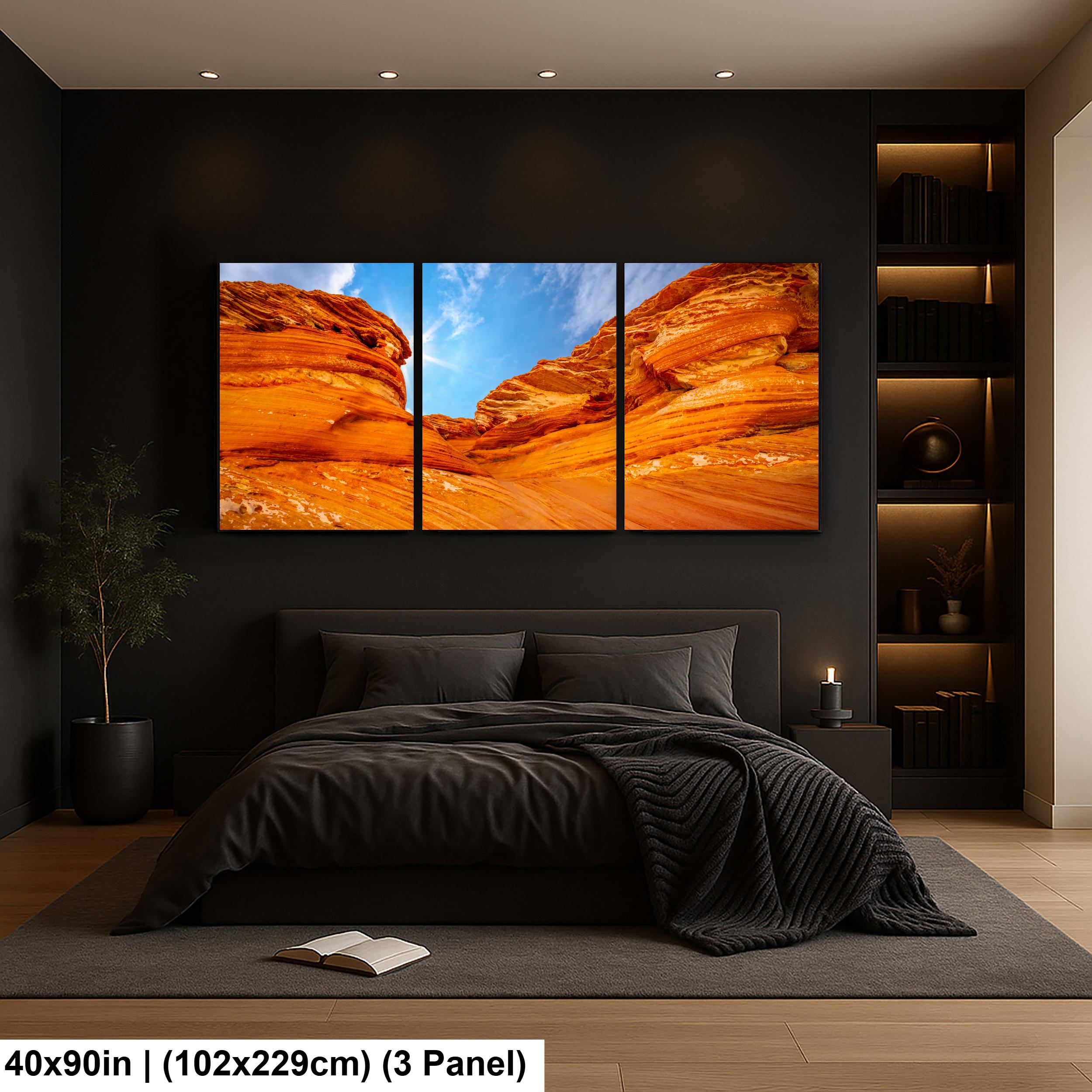 Northern Arizona Swirling Red Sandstone Formations Photography Print, Southwest Desert Wall Art