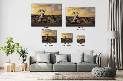 Twin Falls Idaho Print: Perrine Bridge & Twins Statue Landscape Photography